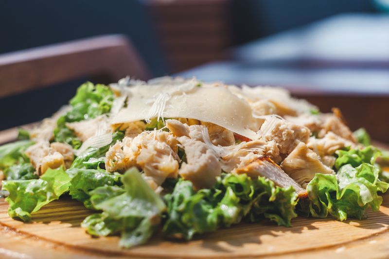 Fresh Caesar salad at Dewey's pizza Columbus
